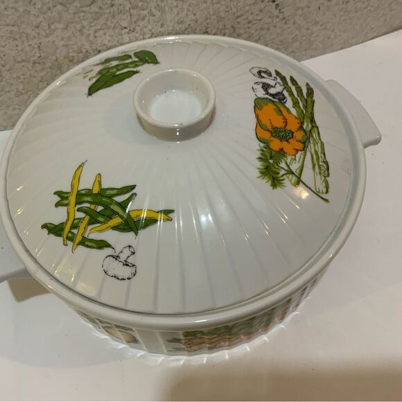 STYSON Japan Vintage Oven to Table Cookware Stamped Retro Casserole Dish Lid EUC - Picture 3 of 8